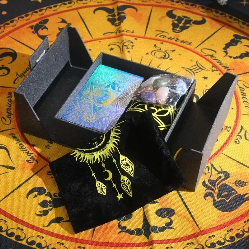 রাশিচক্র-থিমযুক্ত সংগ্রহযোগ্য সংস্করণ - Mystic’s Treasure Tarot & Crystal Set